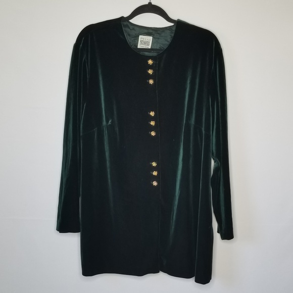 R&M Richards Tops - R&M Richards Dark Green Velvet Dress